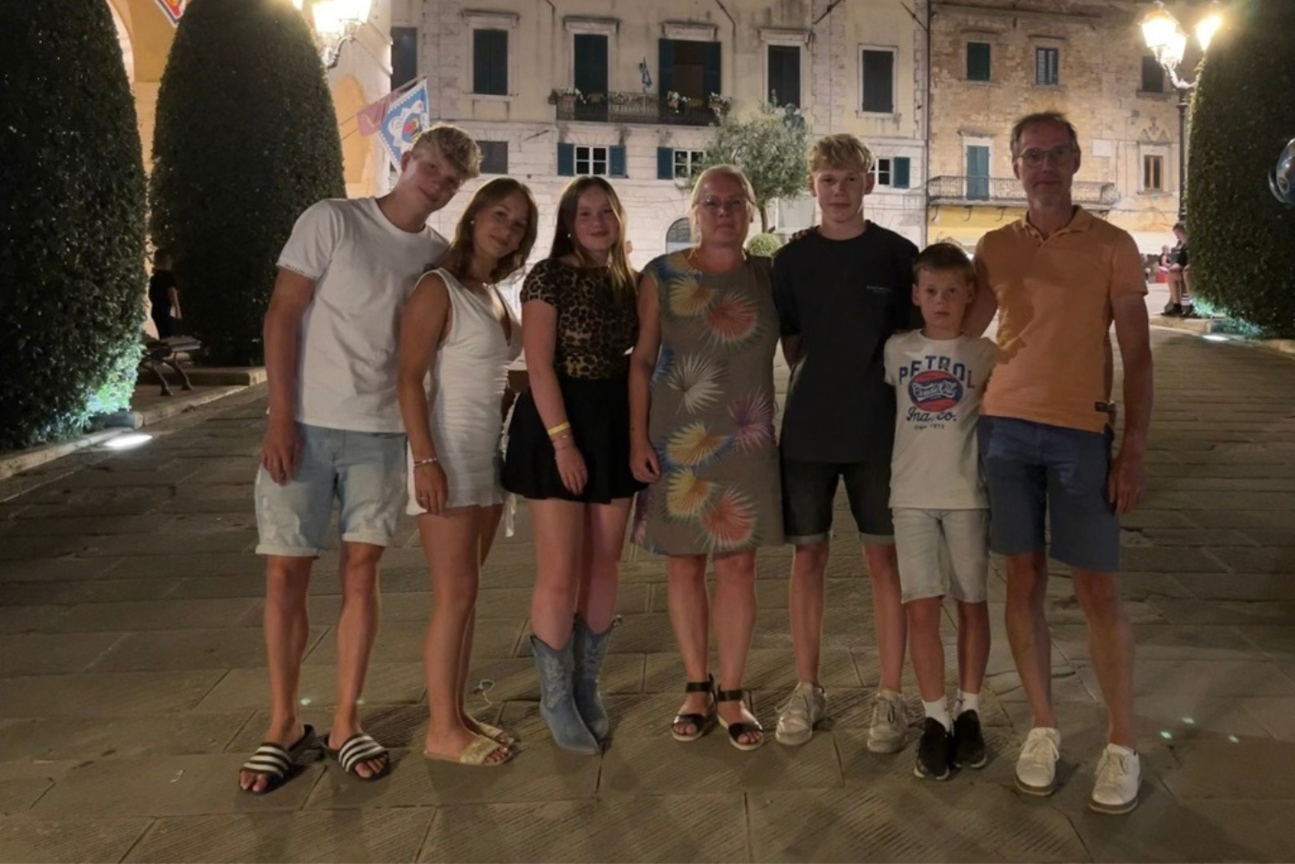Met het gezin op vakantie in Italië