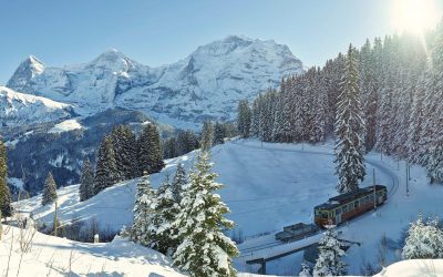 Winterkamperen met de camper in Zwitserland afbeelding